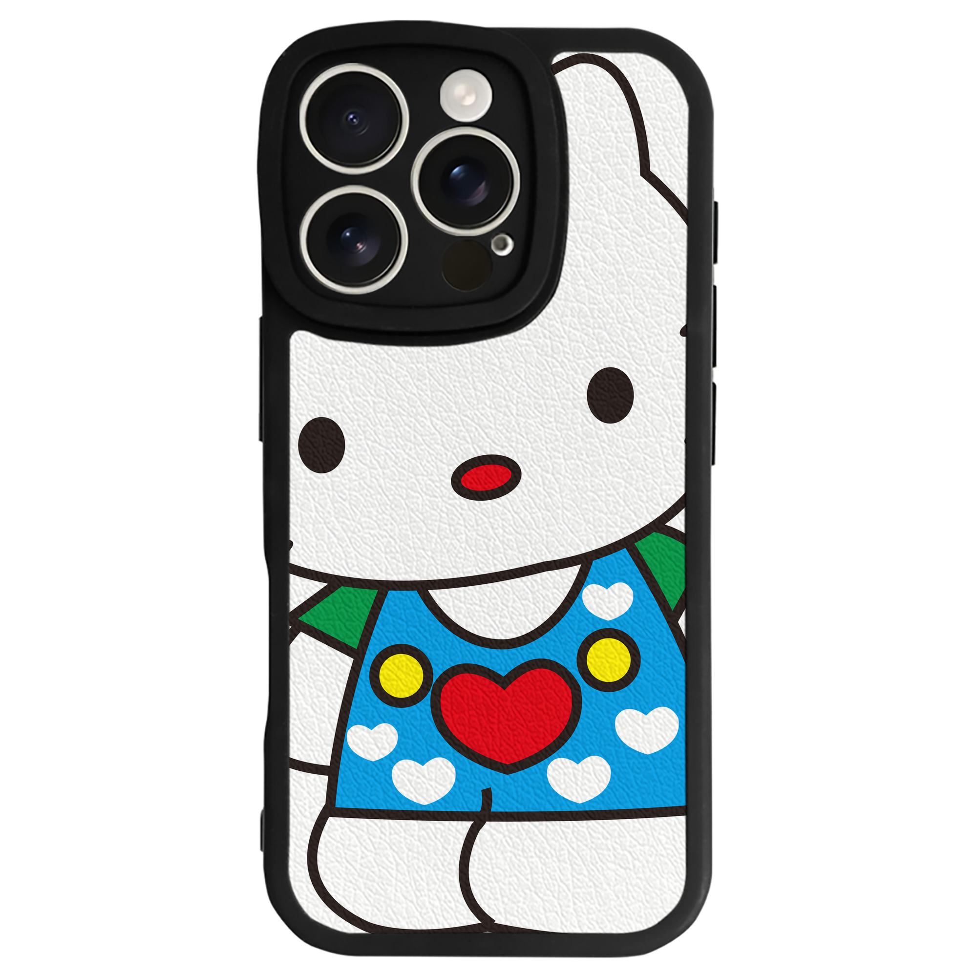 （画像用） Hello Kitty ハローキティ 【iPhone 16シリーズ対応】シリコンスマホケース（レザー調） 材質：シリコン